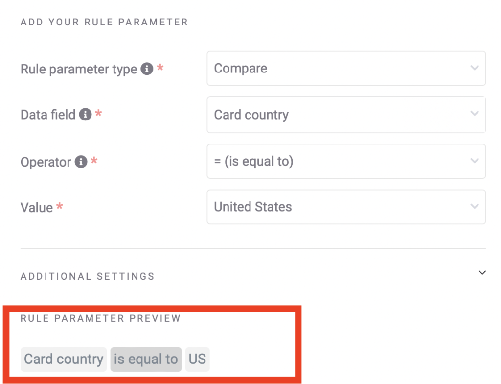 Rule Parameter USA