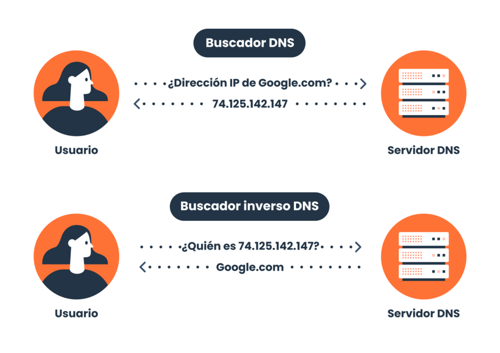 buscador DNS vs buscador inverso DNS