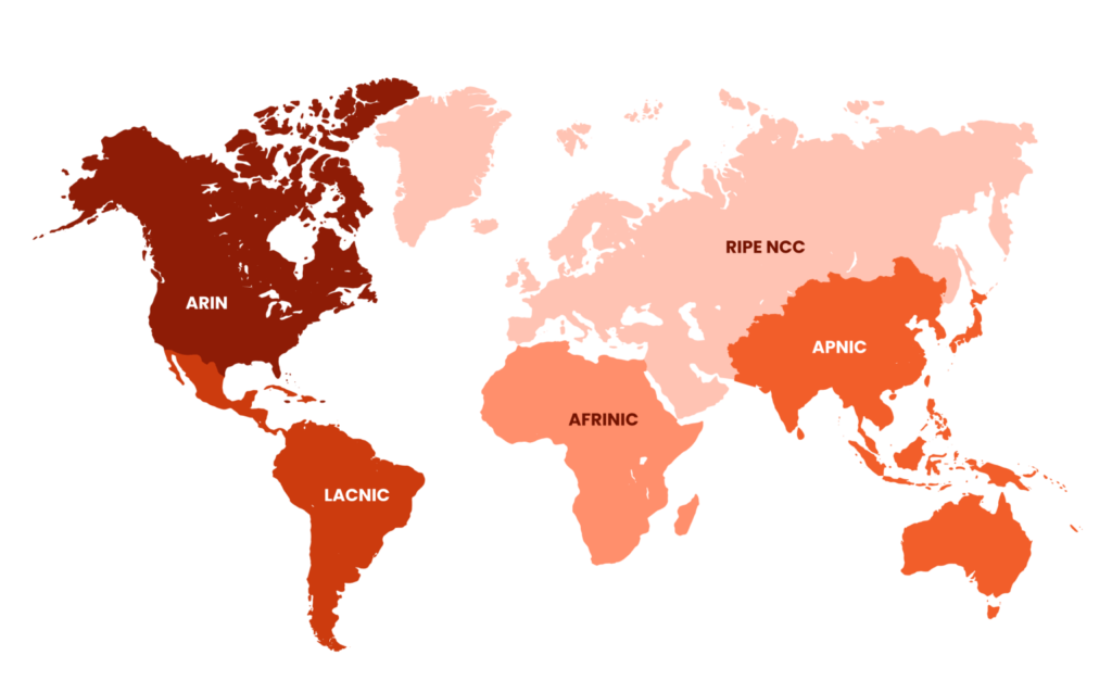 mapa mundial mostrando los protocolos para rastrear IPs