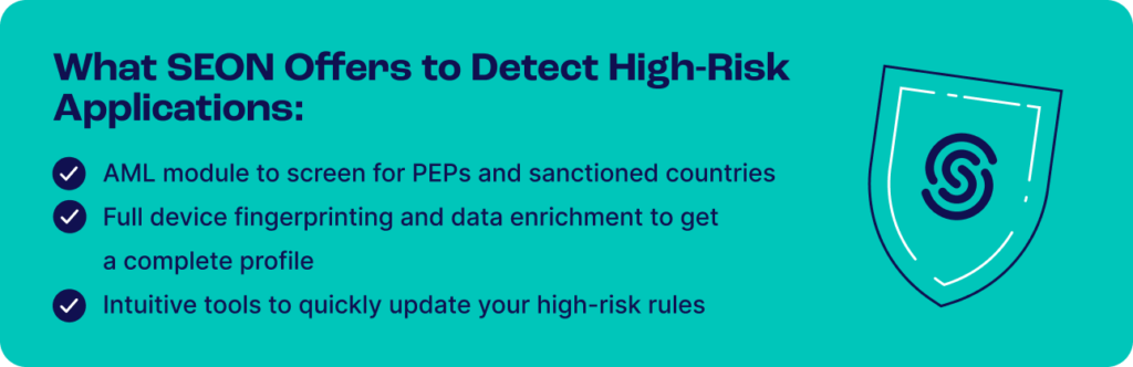 What SEON Offers to Detect High-Risk Applications