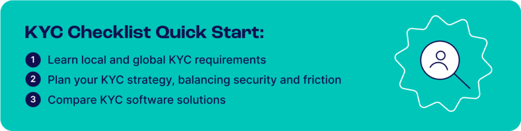 KYC Checklist - quick start - what you need to know