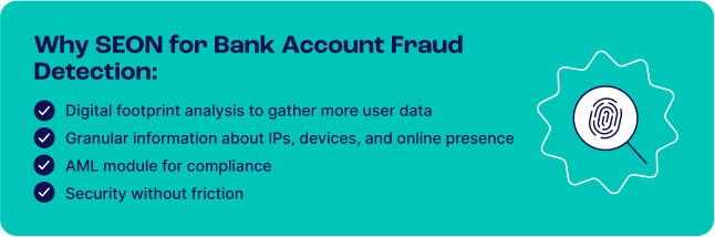 Bank Account Fraud - Why SEON 