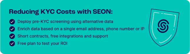 Cost of KYC - Reducing KYC Costs with SEON